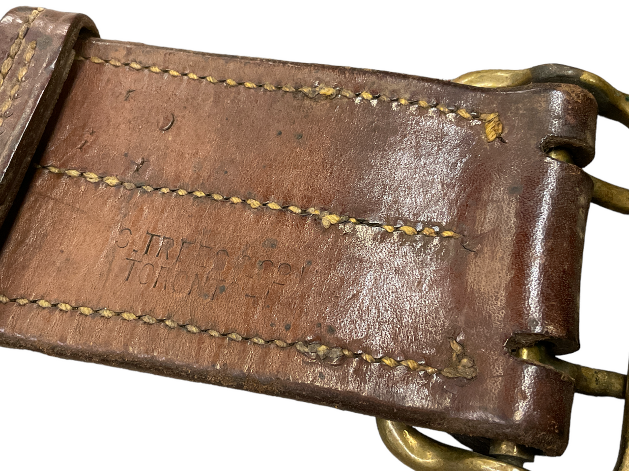 WW1 Canadian CEF 1916 Pattern Leather Belt Medium WW1 Canadian CEF 1916 Pattern Leather Belt Medium