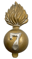 British 7th Fusiliers Regiment Cap Badge Insignia