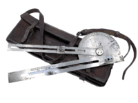 WW1 British Canadian BEF CEF Field Plotter Apparatus & Leather Carry Pouch 1916