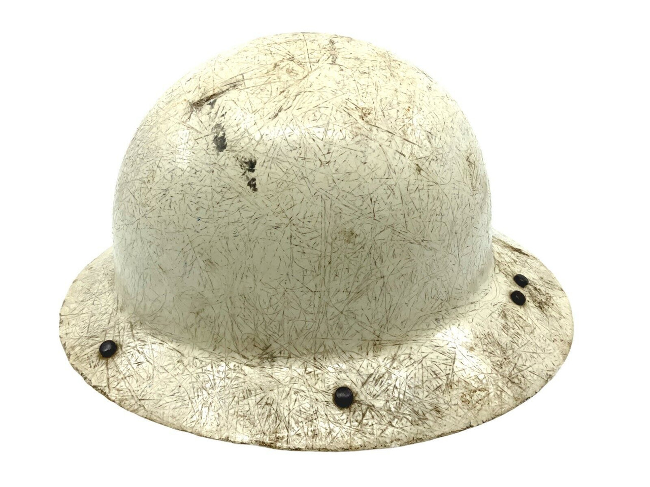 US Civil Defense White Fiber Hard Hat Helmet US Civil Defense White Fiber Hard Hat Helmet