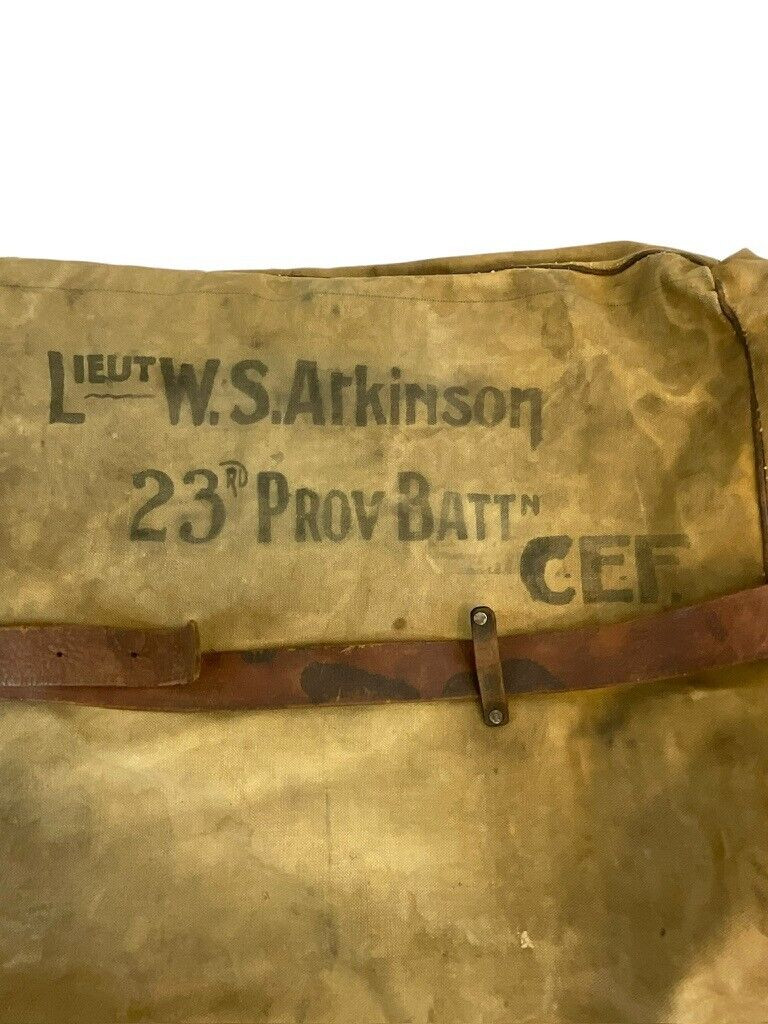 WW1 Canadian CEF 23rd Battalion Officers Named Mail Bag Duffel Bag WW1 Canadian CEF 23rd Battalion Officers Named Mail Bag Duffel Bag