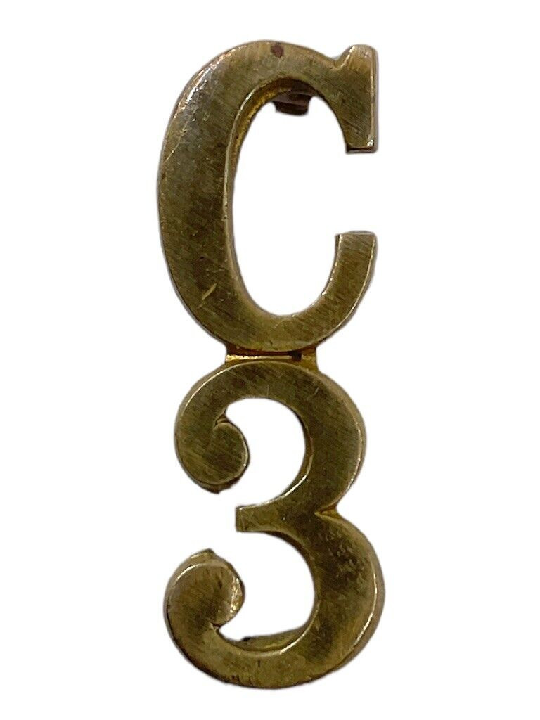 WW1 Canadian CEF 3rd Battalion C3 Collar Insignia Single 2 WW1 Canadian CEF 3rd Battalion C3 Collar Insignia Single 2