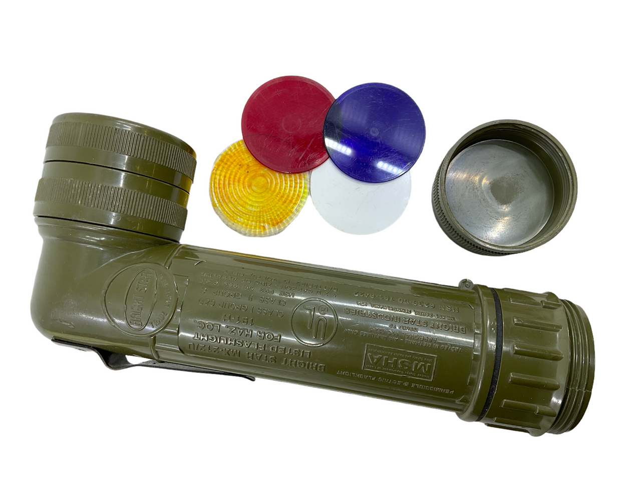 Vietnam War US Bright Star MX212 Angled Flashlight - Military