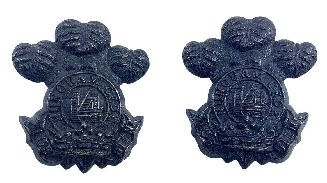 Canadian Militia 14th Princess Of Wales Own Regiment Collar Insignia Pair Canadian Militia 14th Princess Of Wales Own Regiment Collar Insignia Pair