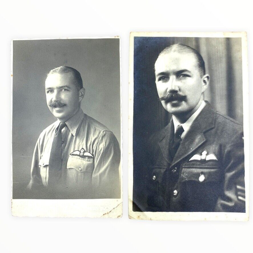 WW2 British RAF Flight Sergeant Pilot Picture Postcard X 2 WW2 British RAF Flight Sergeant Pilot Picture Postcard X 2