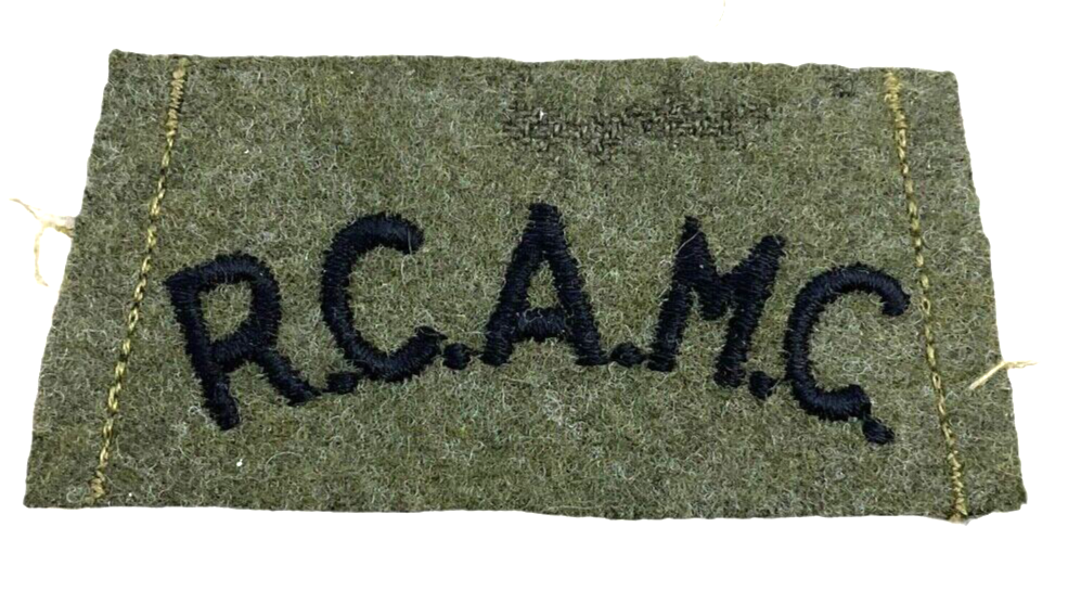 WW2 Royal Canadian Army Medical Corps RCAMC Slip On Shoulder Insignia WW2 Royal Canadian Army Medical Corps RCAMC Slip On Shoulder Insignia