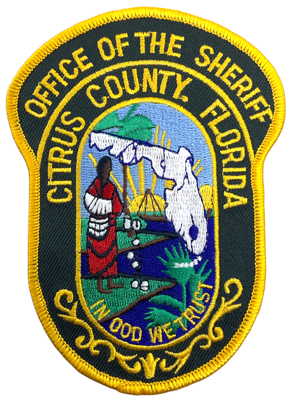 US Citrus County Florida Office Of The Sheriff Yellow Edge Police Patch US Citrus County Florida Office Of The Sheriff Yellow Edge Police Patch