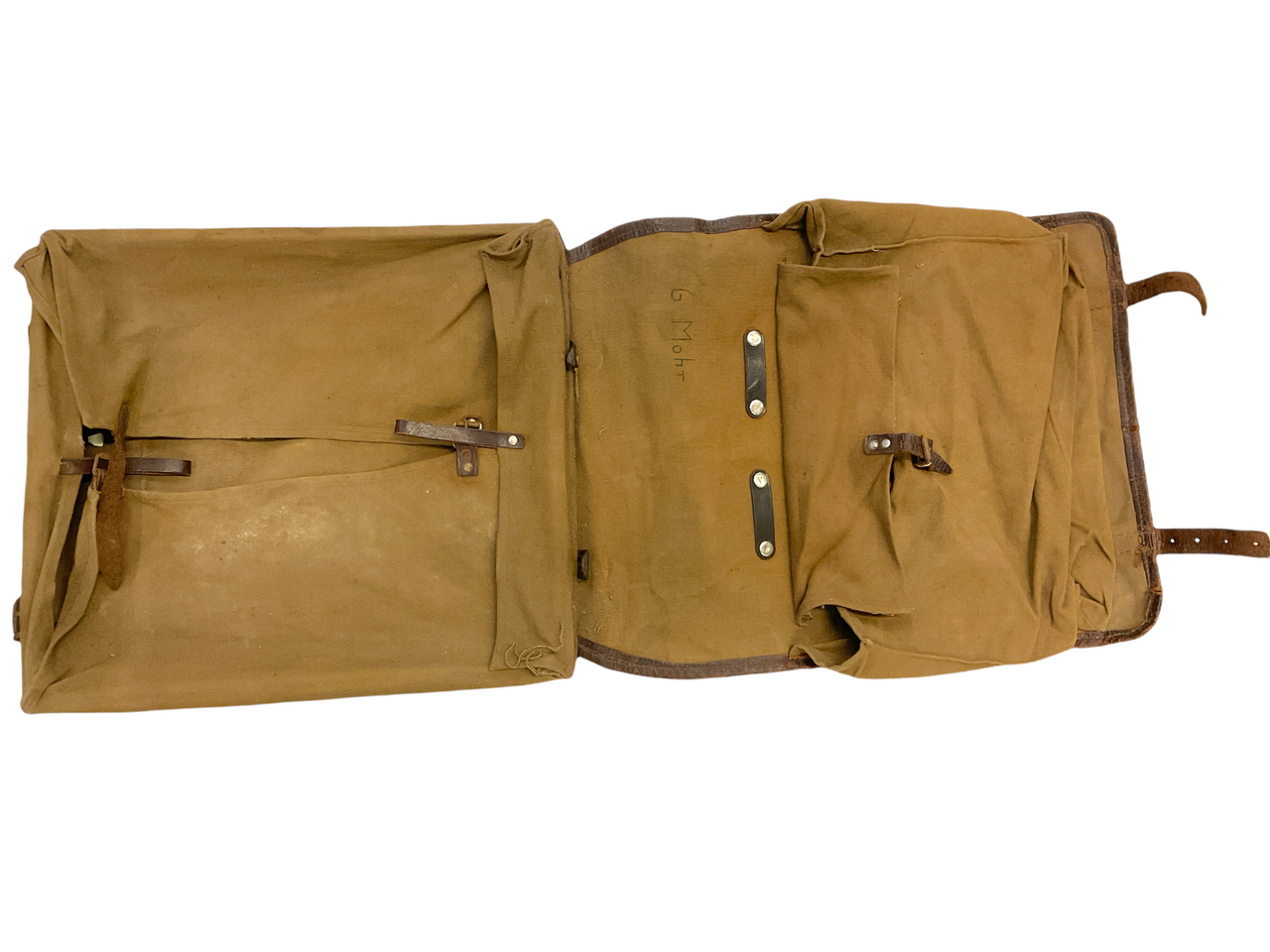 WW2 German Tornister Back Pack & Leather Back Straps WW2 German Tornister Back Pack & Leather Back Straps