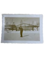 WW2 Canadian RCAF Estelle Air Service Winter Snow Gate Portrait Photograph