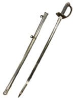 British 1827 Pattern Rifle Officers Sword with Scabbard Savage & Lyman Montreal