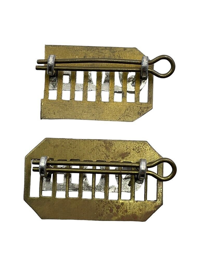 British Queens Own Hussars Staybright Shoulder Titles Insignia Pair British Queens Own Hussars Staybright Shoulder Titles Insignia Pair