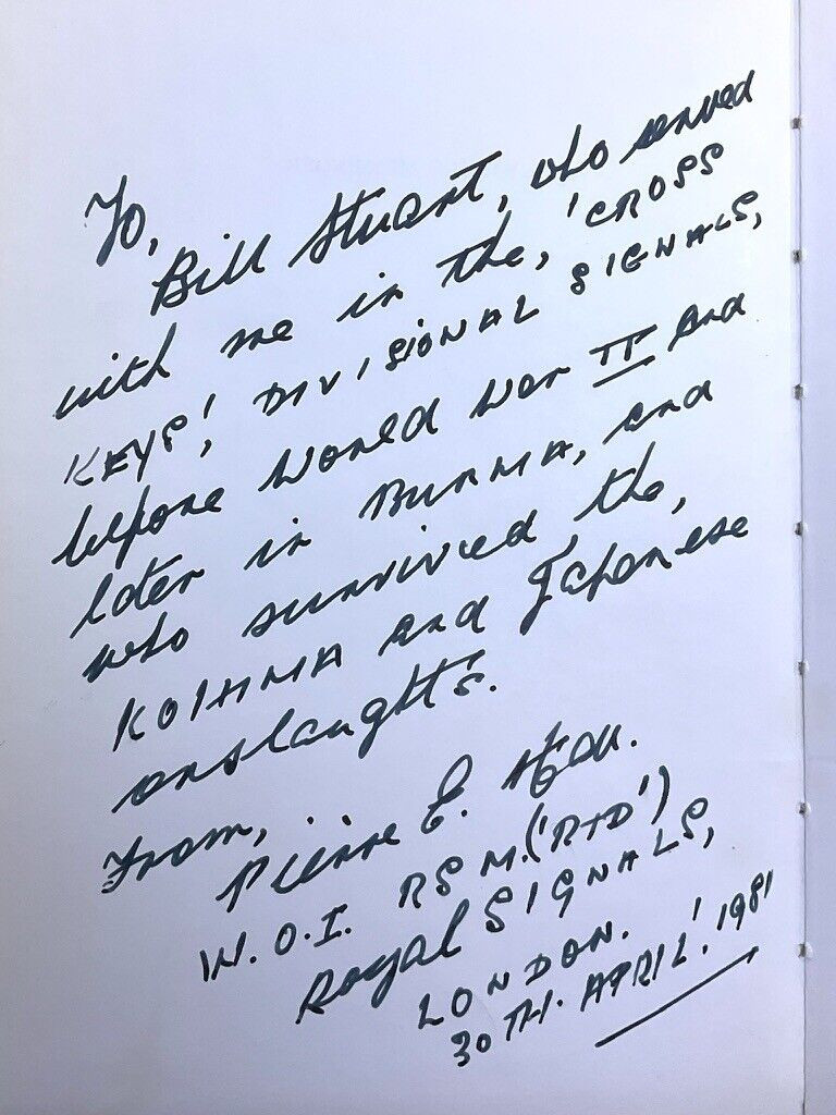 WW2 British Signals Winged Messenger Signed Hard Cover Reference Book WW2 British Signals Winged Messenger Signed Hard Cover Reference Book