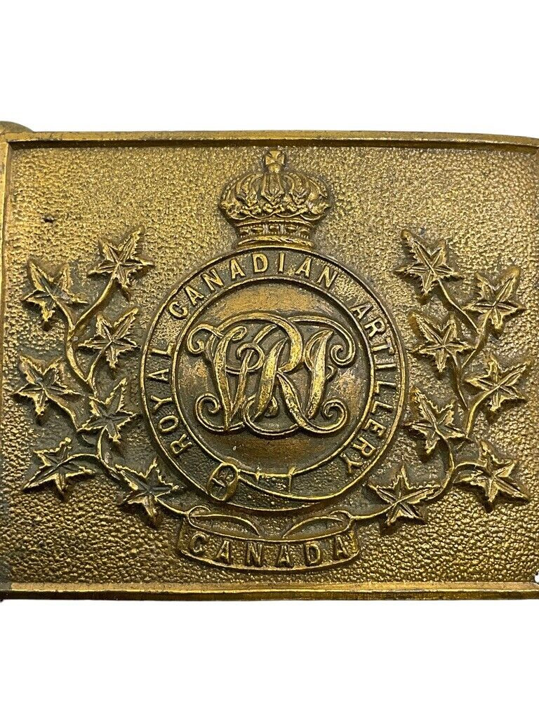 Pre WW1 Royal Canadian Artillery RCA Officers Sword Belt Buckle Pre WW1 Royal Canadian Artillery RCA Officers Sword Belt Buckle