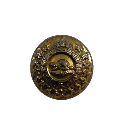 Canadian Militia Officers Peak Cap Chinstrap Button Canadian Militia Officers Peak Cap Chinstrap Button