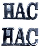 British Honourable Artillery Company Staybrite Shoulder Title Insignia Pair