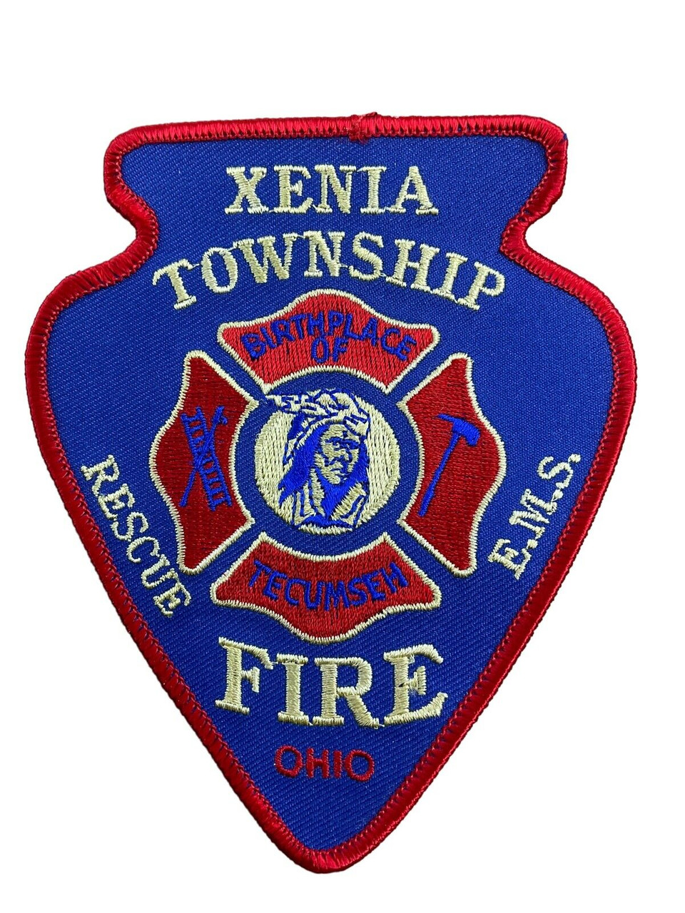 US Xenia Township Ohio Fire Rescue EMS Red Edge Patch US Xenia Township Ohio Fire Rescue EMS Red Edge Patch