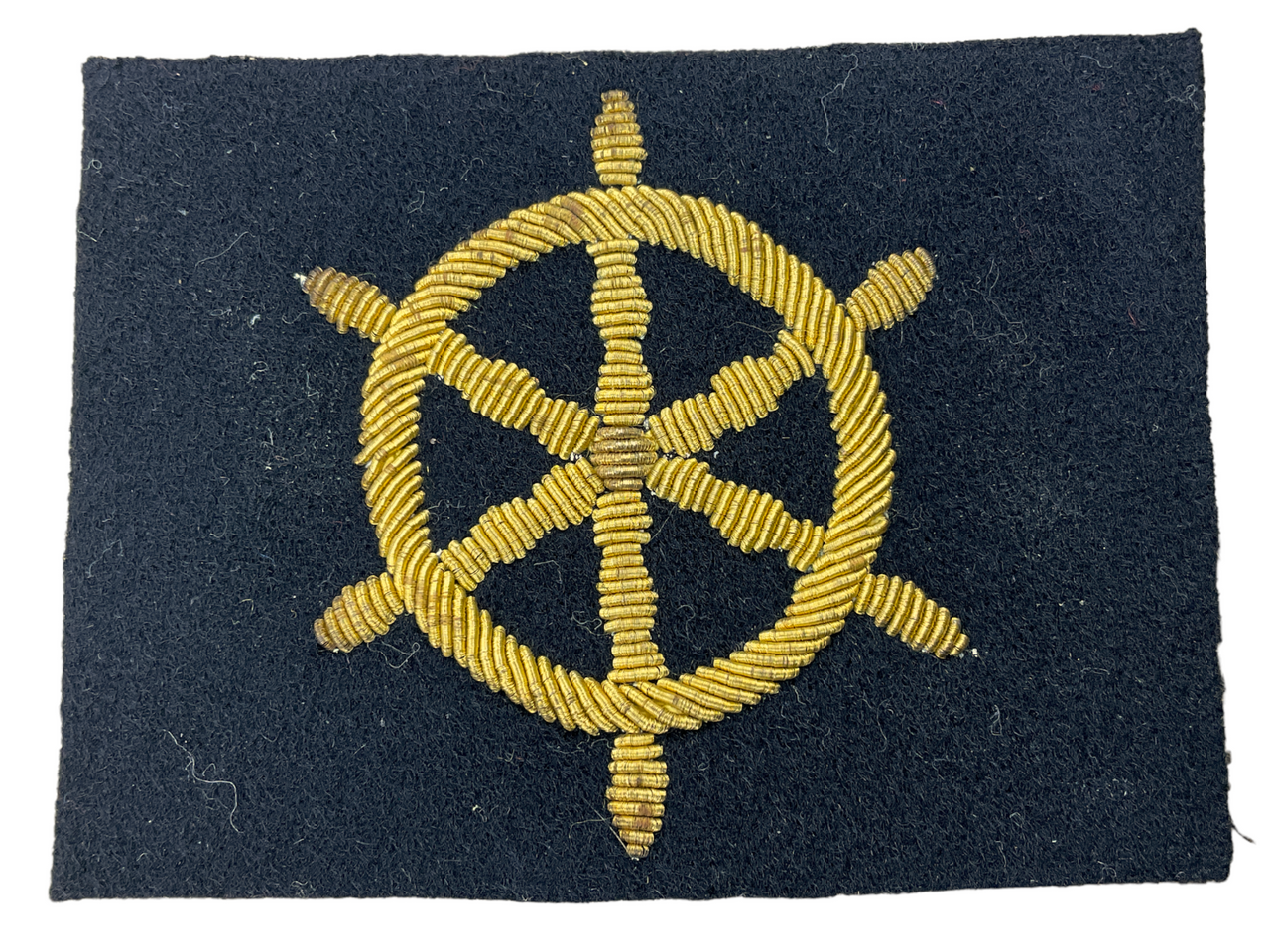 British RN Navy Quartermaster Ratings Bullion Trade Patch British RN Navy Quartermaster Ratings Bullion Trade Patch