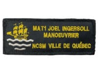 Canadian Forces RCN Navy HMCS Ville De Quebec Name Tag Ingersoll