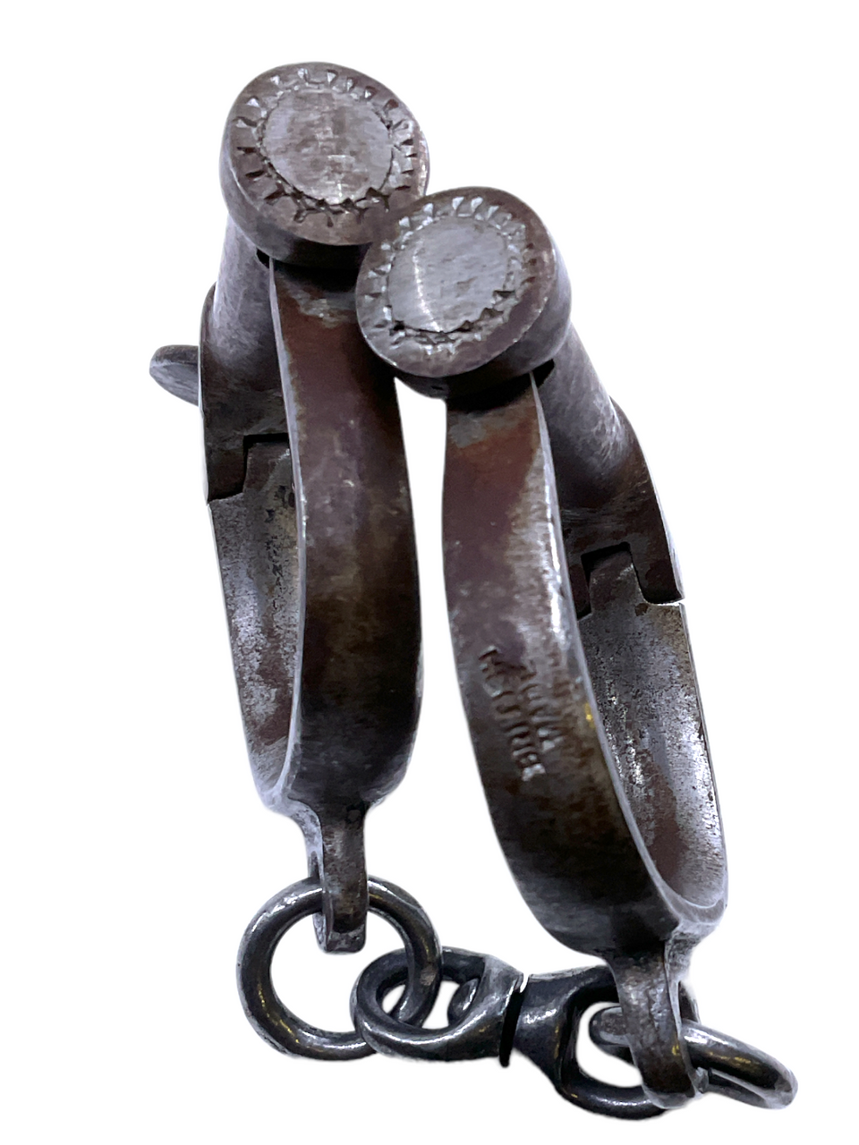 Victorian British Canadian Police HIATT Hand Cuffs & Key Victorian British Canadian Police HIATT Hand Cuffs & Key