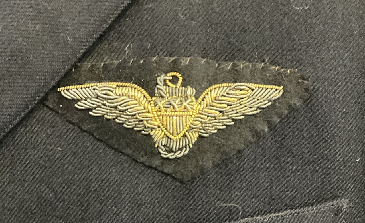 US USN Navy Aviator Named Jacket w/ Bullion Pilots Wing & Storage Bag US USN Navy Aviator Named Jacket w/ Bullion Pilots Wing & Storage Bag