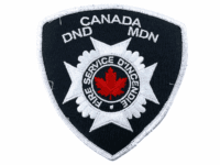 Canadian DND MDN Fire Service White Silver Edge Patch Canadian DND MDN Fire Service White Silver Edge Patch