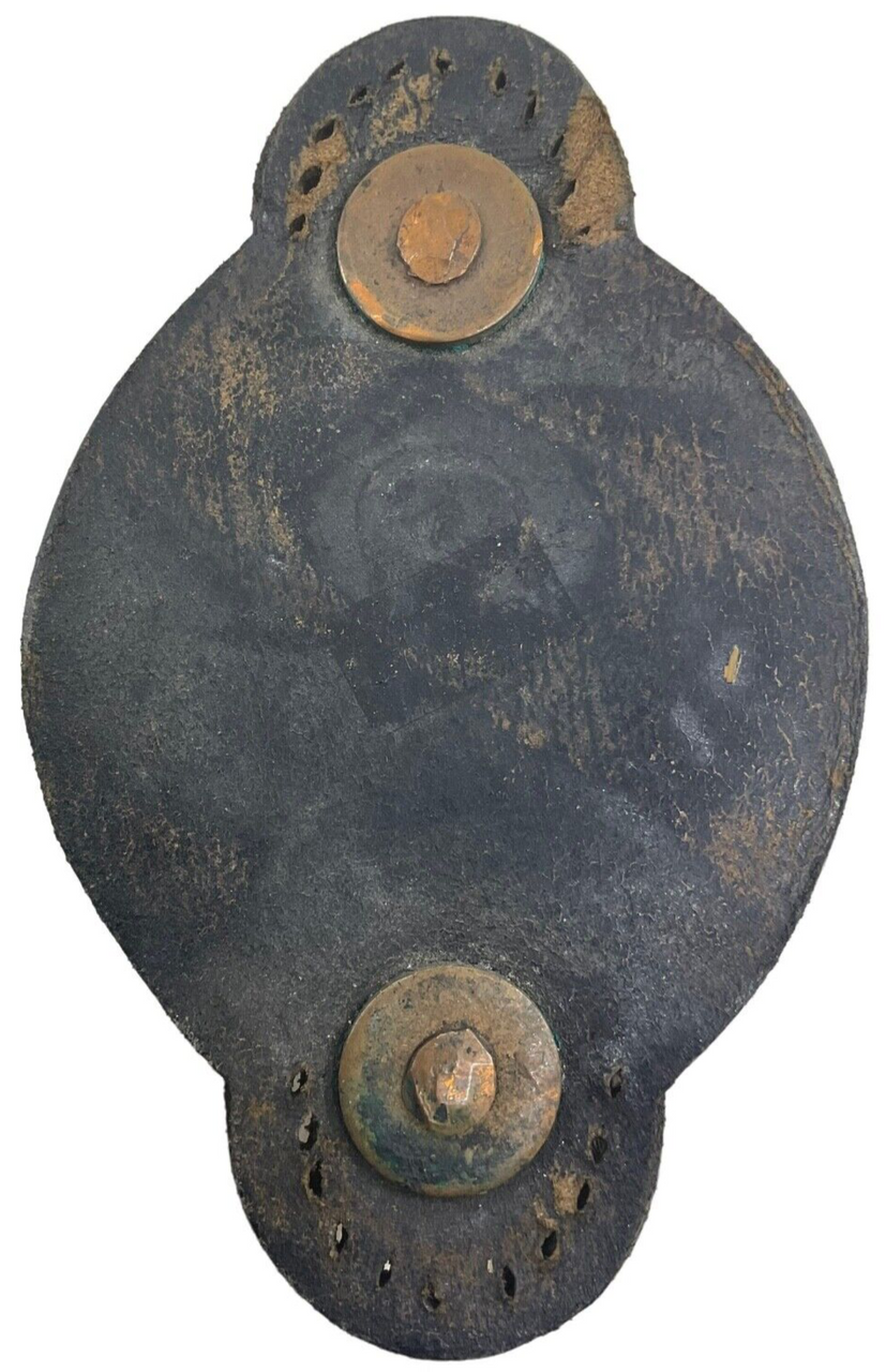 WW1 British BEF Martingale Leather & Brass Horse Bridle Decoration 1 WW1 British BEF Martingale Leather & Brass Horse Bridle Decoration 1