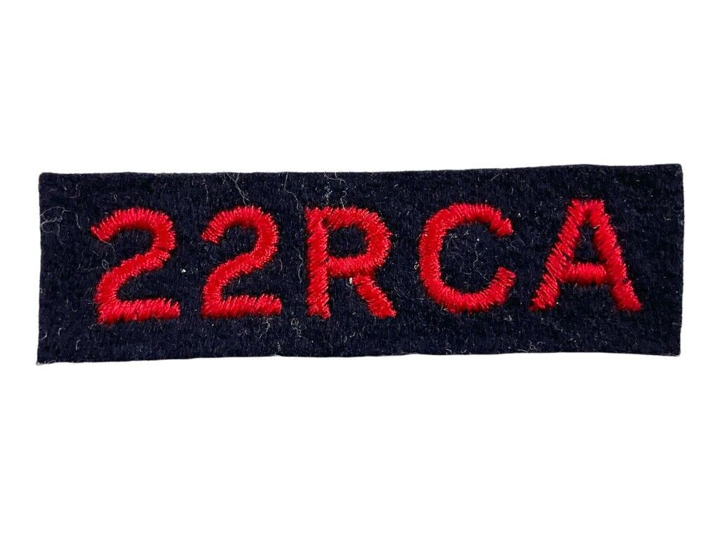 WW2 Canadian 22nd RCA Artillery Shoulder Title Single WW2 Canadian 22nd RCA Artillery Shoulder Title Single