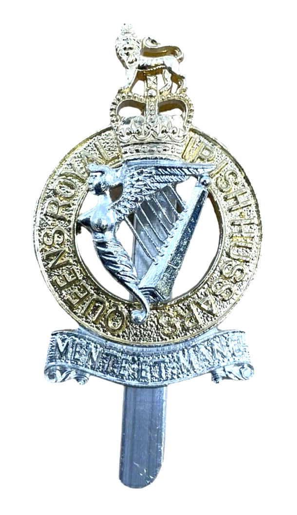 British Queens Royal Irish Hussars Staybright Cap Badge British Queens Royal Irish Hussars Staybright Cap Badge