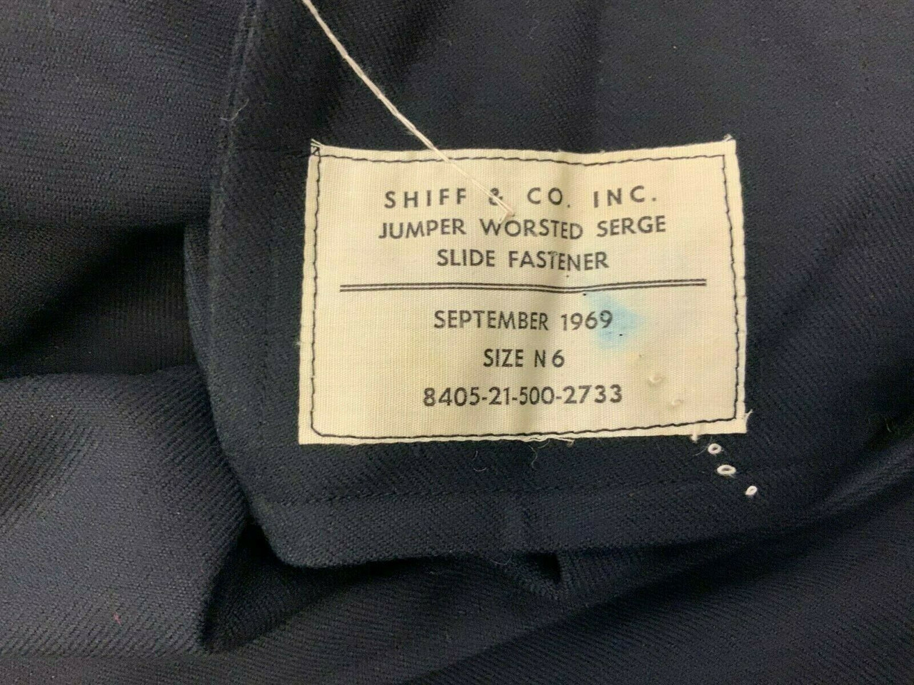 Canadian Navy RCN Blue Zip Front Jumper Size 6 Dated 1969 Canadian Navy RCN Blue Zip Front Jumper Size 6 Dated 1969