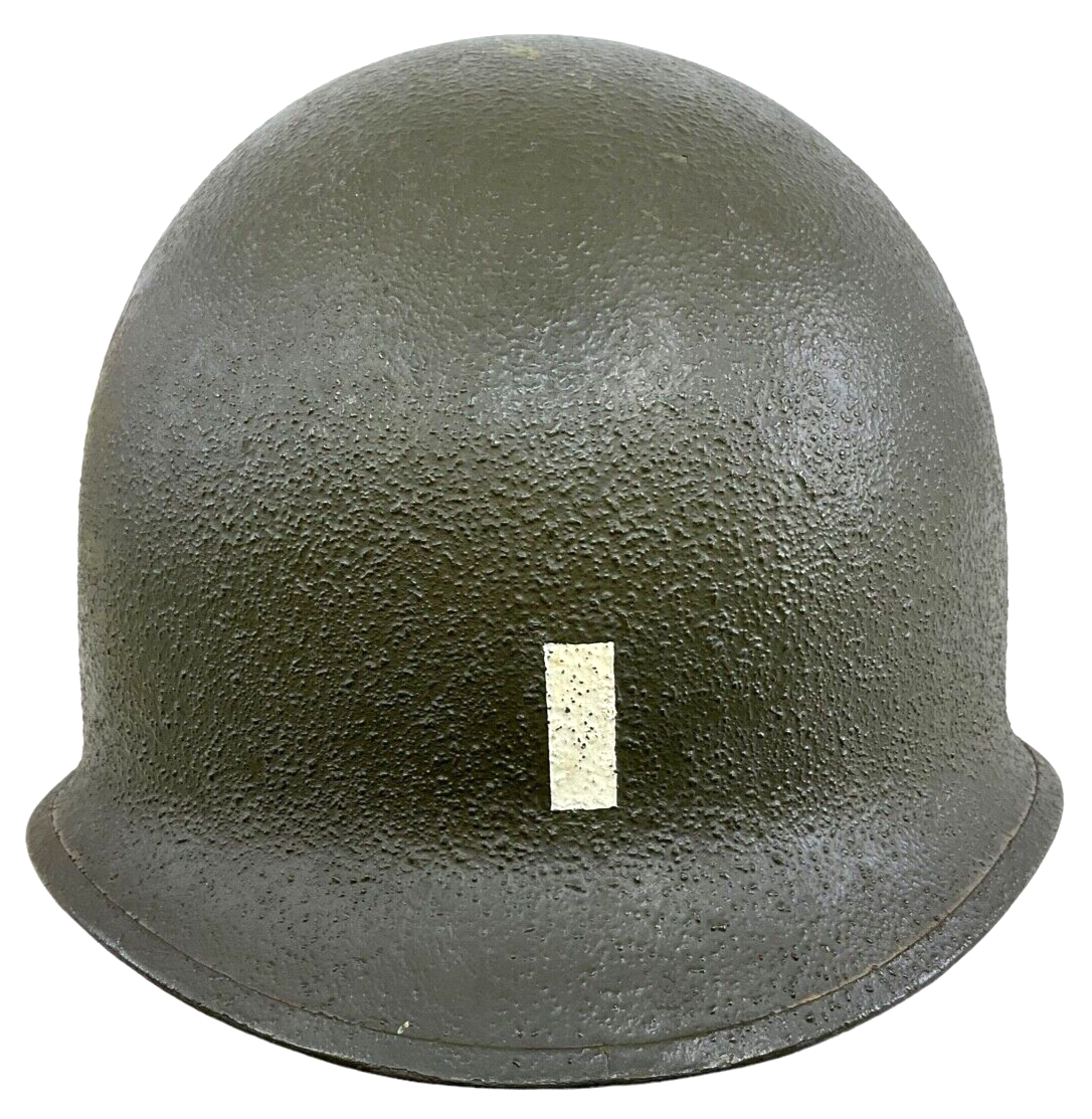 WW2 US M1C Airborne Paratroop Helmet Named With Rank Bar Follow Me & Unit Flash WW2 US M1C Airborne Paratroop Helmet Named With Rank Bar Follow Me & Unit Flash
