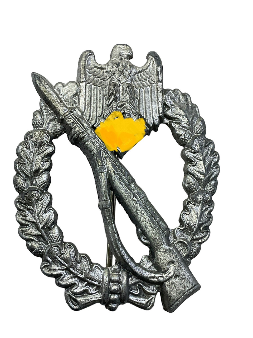WW2 German Infantry Assault Badge in Silver Maker Marked WH