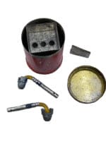 WW2 British Mills #36 Grenade Fuzes in Tin of Issue 1945 Dated INERT