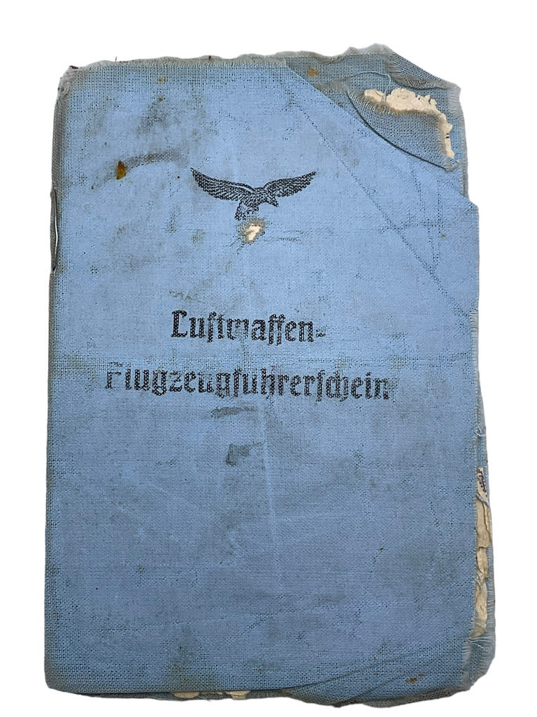 WW2 German Luftwaffe Log Book Wehrpass JG 6 Fighter Pilot Grouping Eastern Front WW2 German Luftwaffe Log Book Wehrpass JG 6 Fighter Pilot Grouping Eastern Front