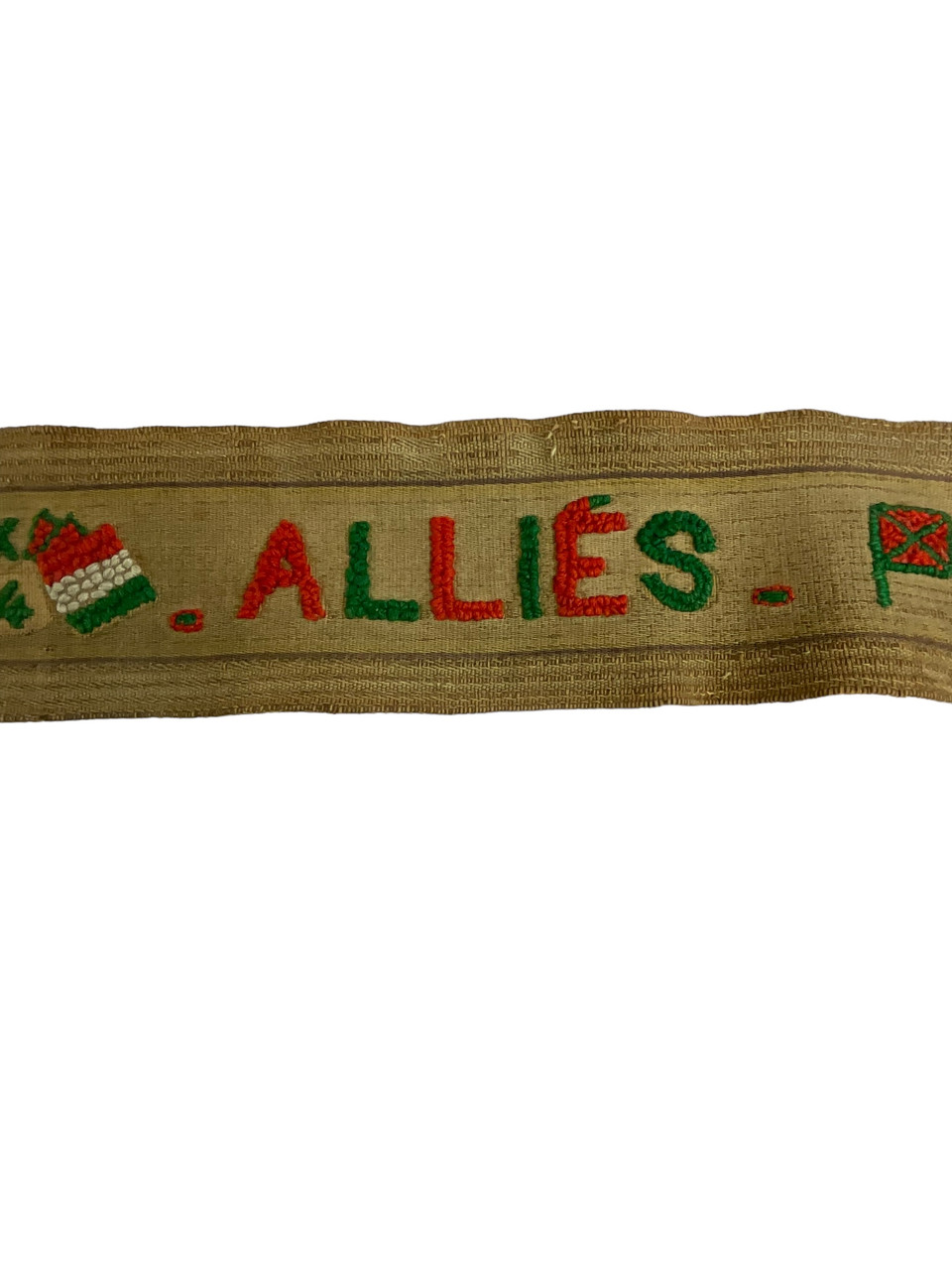 WW1 Italian Patriotic 1914 Dated Embroidered Stable Belt WW1 Italian Patriotic 1914 Dated Embroidered Stable Belt
