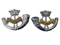 Princess Patricias Canadian Light Infantry Officers Gilt and Silver Collars Pair