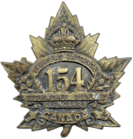 WW1 Canadian CEF 154th Battalion Cap Badge