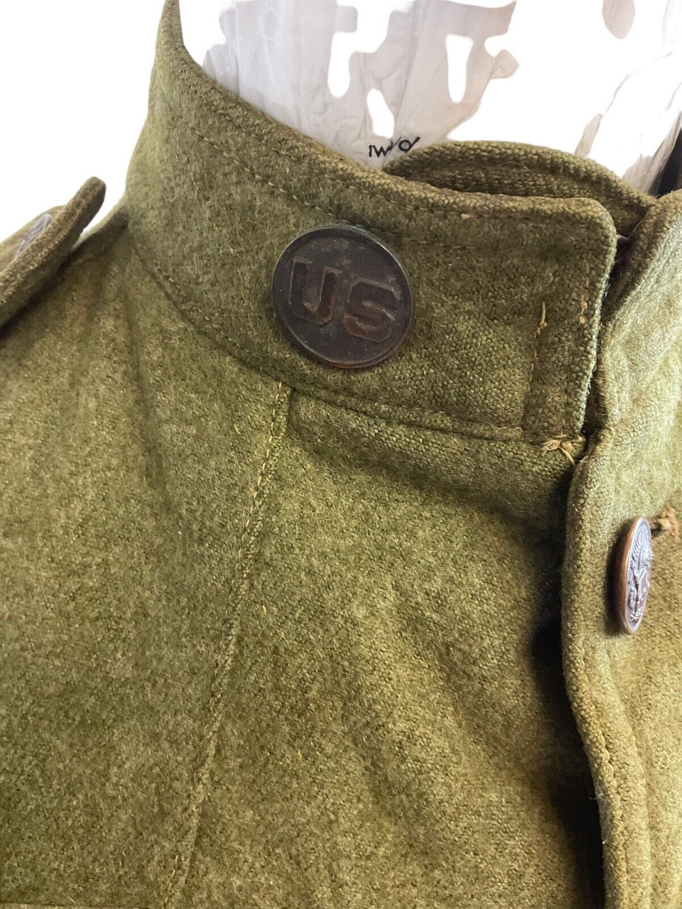 WW1 US AEF District of Paris Medical Corps Collar Uniform Tunic Named UK Made WW1 US AEF District of Paris Medical Corps Collar Uniform Tunic Named UK Made