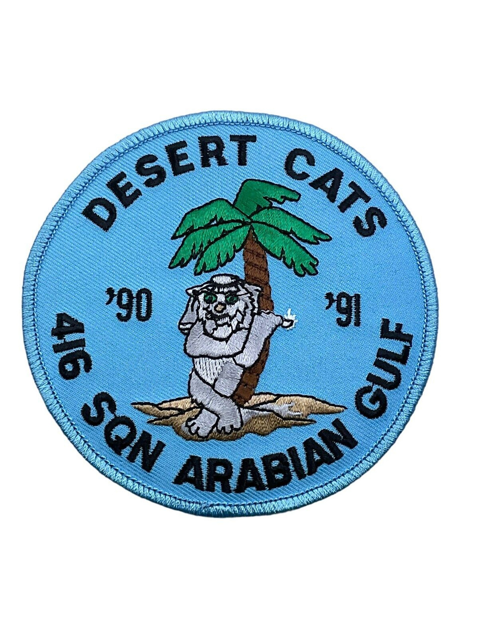 Canadian Forces RCAF 16 Squadron Desert Cats Arabian Gulf 90-91 Crest Patch Canadian Forces RCAF 16 Squadron Desert Cats Arabian Gulf 90-91 Crest Patch