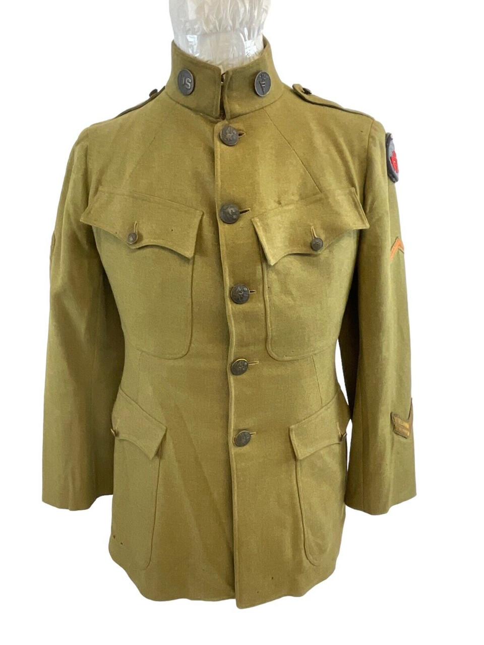 WW1 US AEF Advanced Sector Sergeant Medical Corps Collar Uniform Tunic WW1 US AEF Advanced Sector Sergeant Medical Corps Collar Uniform Tunic