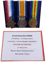 WW1 Canadian CEF 19th Btn British Officers Casualty Medal Group Trio 6th KSLI WW1 Canadian CEF 19th Btn British Officers Casualty Medal Group Trio 6th KSLI
