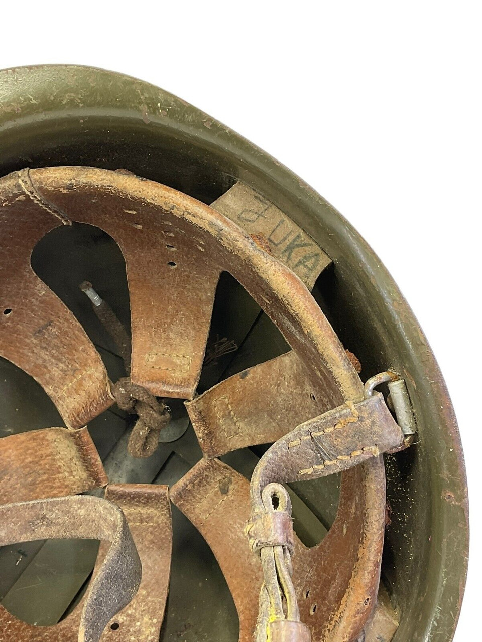 Poland Polish Army WZ67 Steel Lid with Liner and Chin Strap Poland Polish Army WZ67 Steel Lid with Liner and Chin Strap