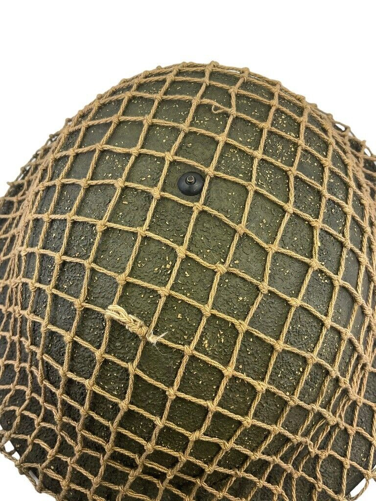 WW2 US Army Kelly Helmet with Original Scrim Net Liner and Chin Strap WW2 US Army Kelly Helmet with Original Scrim Net Liner and Chin Strap