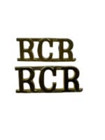 Canadian Royal Canadian Regiment RCR Shoulder Titles Insignia Pair