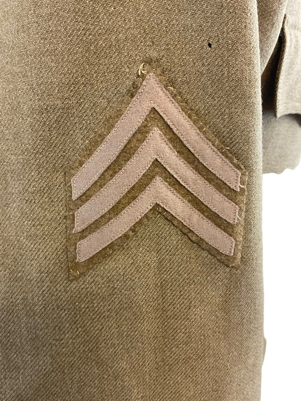 WW1 US AEF General Headquarters Sergeant Quartermaster Disc Collar Uniform Tunic WW1 US AEF General Headquarters Sergeant Quartermaster Disc Collar Uniform Tunic