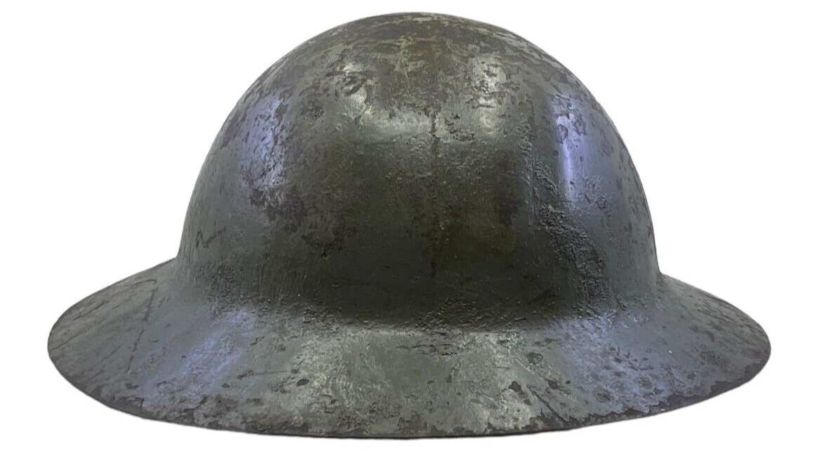 WW1 Canadian Engineers CE 3rd Division Raw Edge Brodie Helmet WW1 Canadian Engineers CE 3rd Division Raw Edge Brodie Helmet