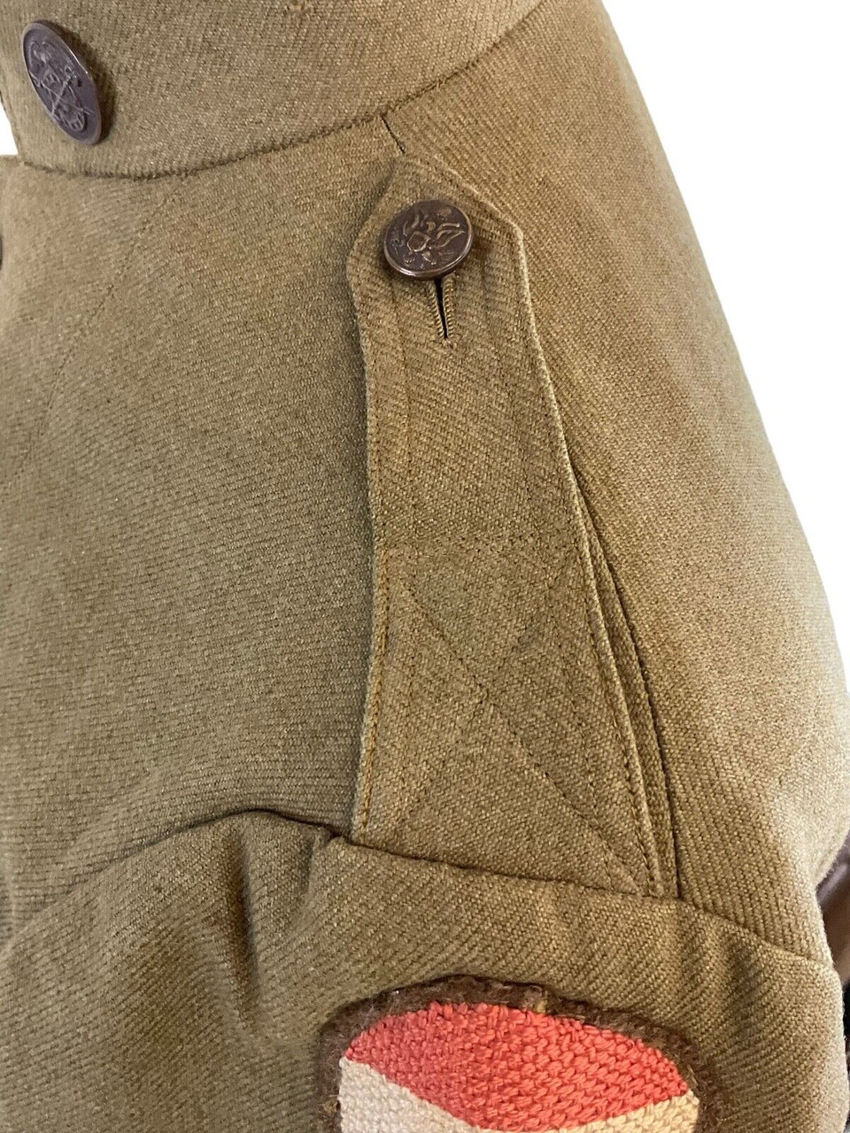 WW1 US AEF General Headquarters Sergeant Quartermaster Disc Collar Uniform Tunic WW1 US AEF General Headquarters Sergeant Quartermaster Disc Collar Uniform Tunic