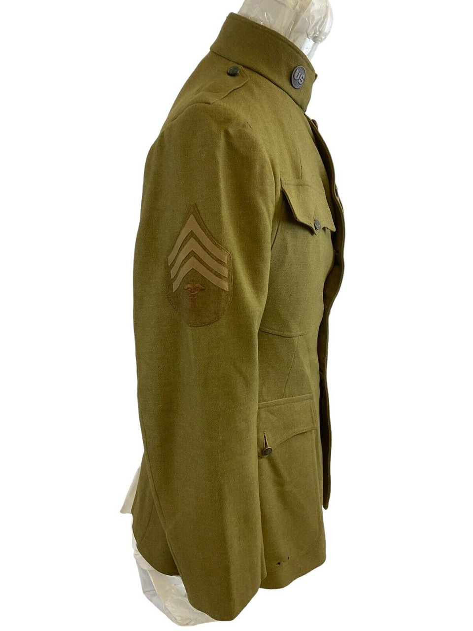 WW1 US AEF Advanced Sector Sergeant Medical Corps Collar Uniform Tunic WW1 US AEF Advanced Sector Sergeant Medical Corps Collar Uniform Tunic
