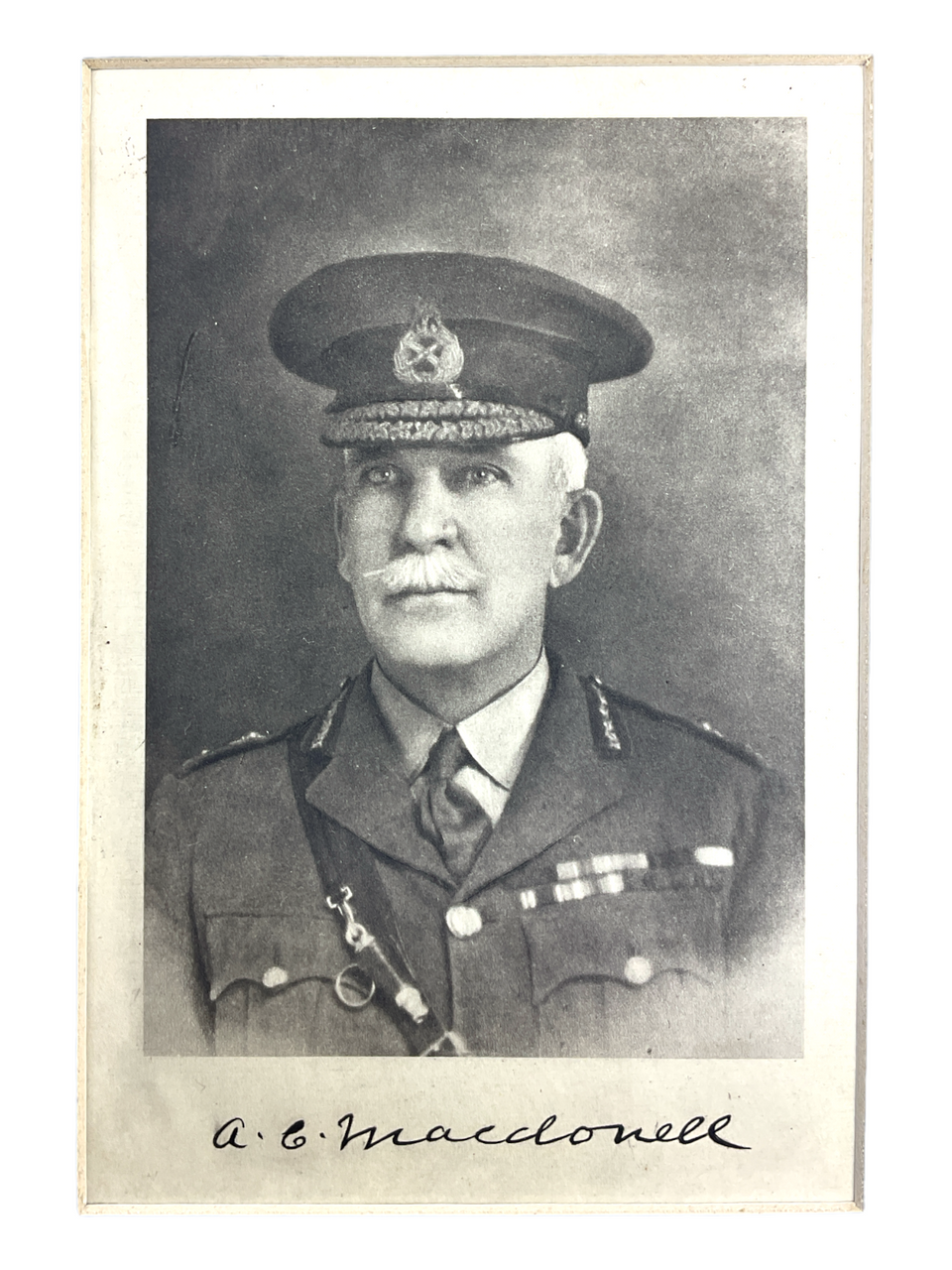 WW1 Canadian CEF Lieut Gen A C Macdonald Portrait Photograph Print Matted 6 x 5 WW1 Canadian CEF Lieut Gen A C Macdonald Portrait Photograph Print Matted 6 x 5