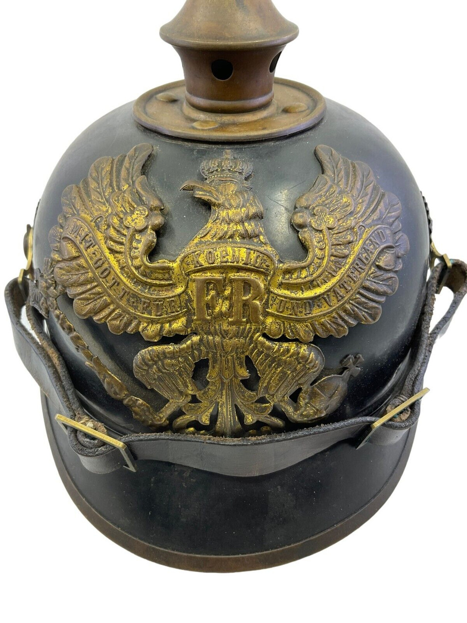 WW1 Imperial German Prussian Kit Tin Helmet with REPRODUCTION Chin Strap WW1 Imperial German Prussian Kit Tin Helmet with REPRODUCTION Chin Strap