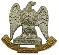 WW2 British Army Royal Scots Greys Cap Badge